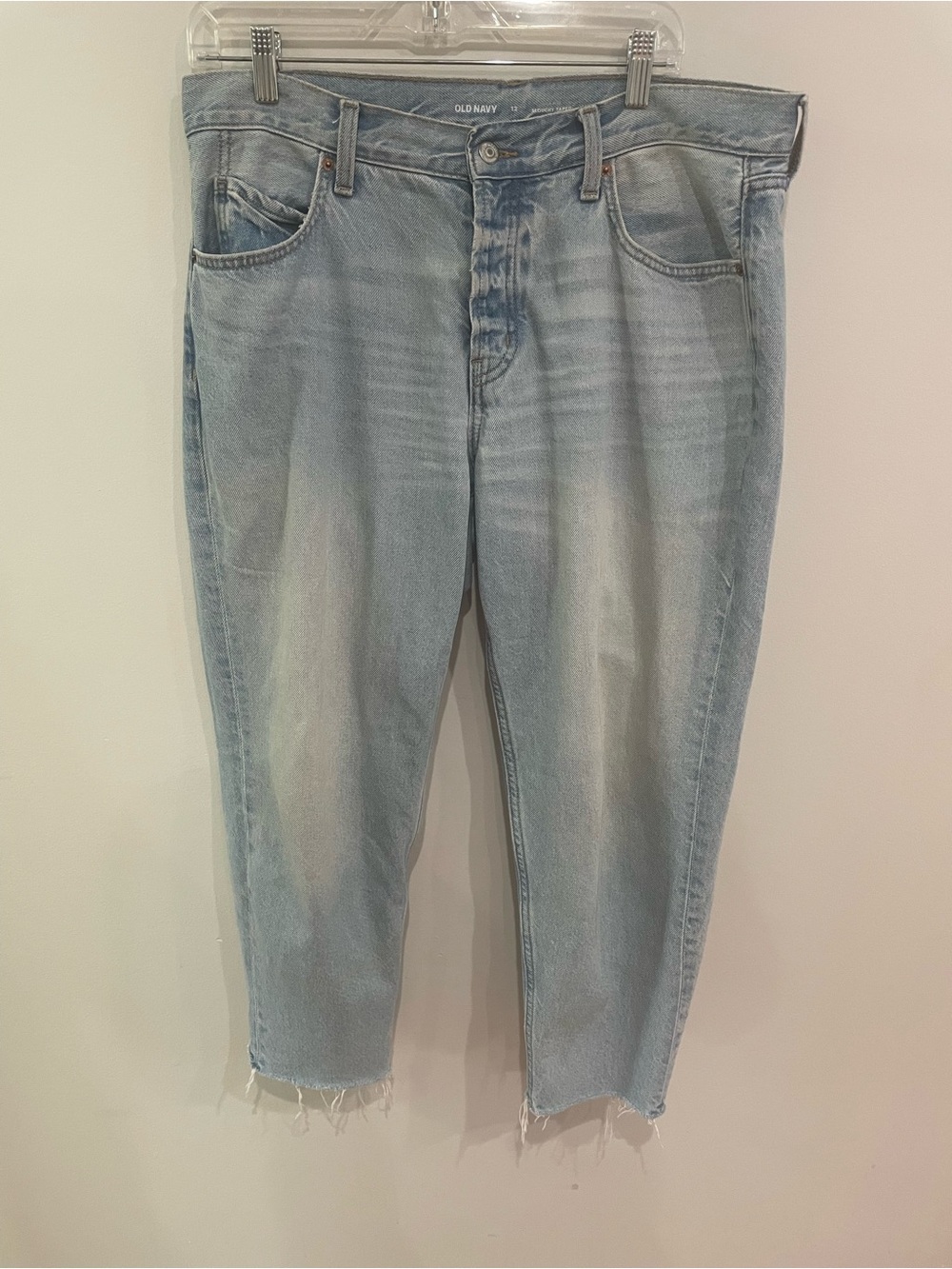 Old Navy High Rise Slouchy Taper Ankle Jeans Womens Sz 12 Blue